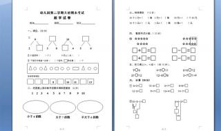 幼儿园学前班数学试题 幼儿园大班数学试卷