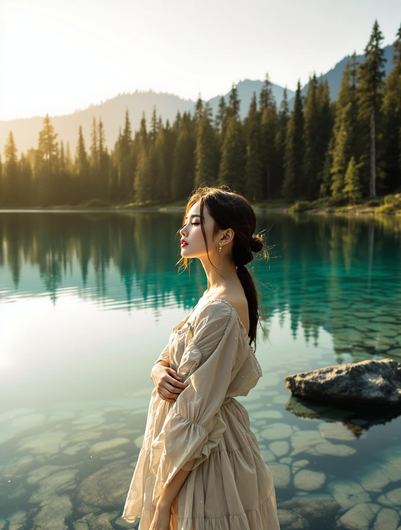 湖畔倒影 - 森系写真 - cosplay福利姬唯美写真